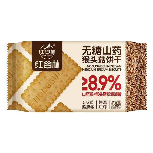 Honggulin No Sugar Chinese Yam Hericium Ericium Biscuits (208g)