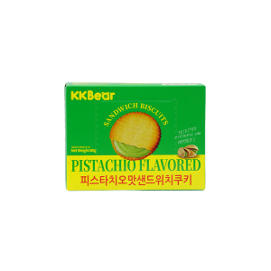 KKBear Pistachio Flavoured Sandwich Biscuits (Halal) 80g